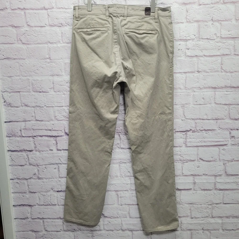 Adriano Goldschmied Tan Khaki Pants Mens 32x31 Flat Front Business Casual Preppy